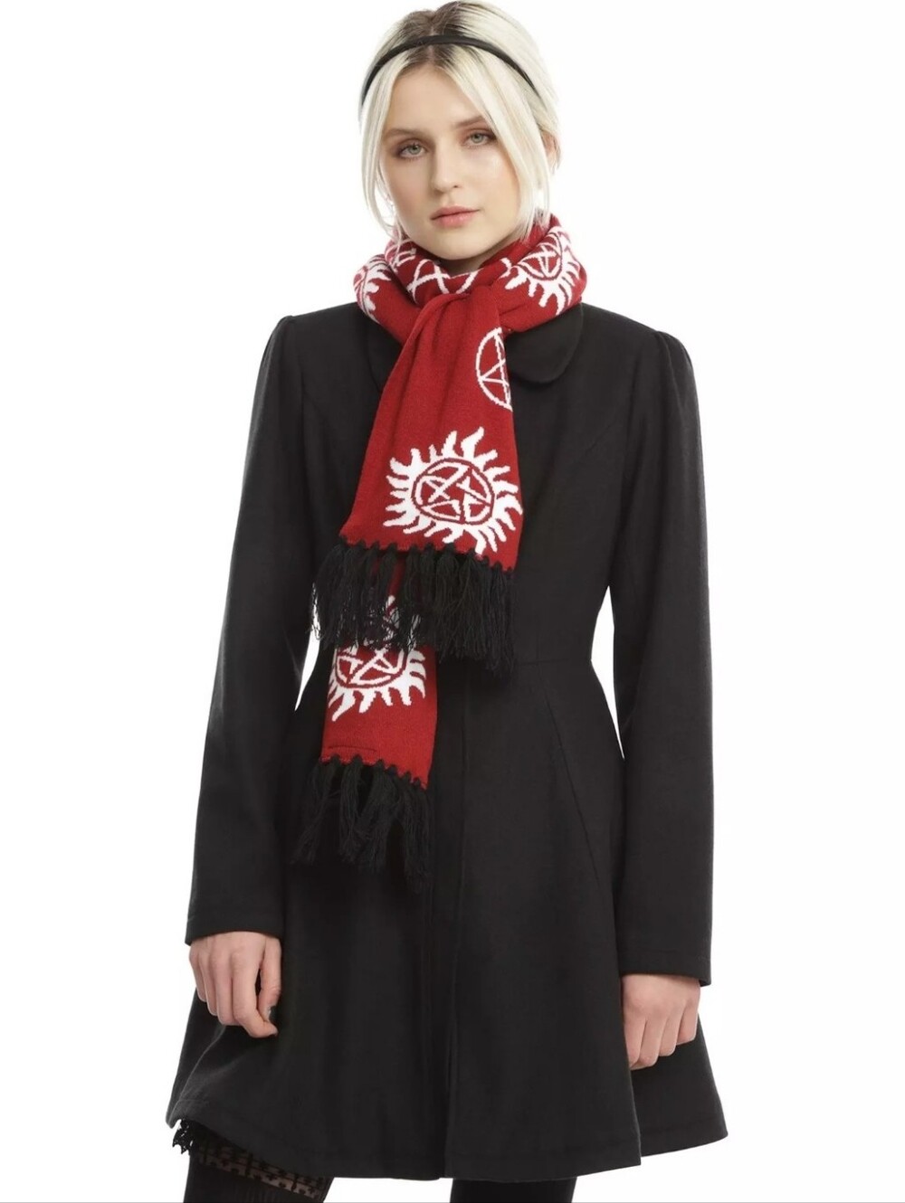NWOT TV Show Supernatural Maroon Anti Possession Scarf